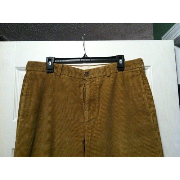 BROOKS BROTHERS MEN'S 85%COTTON 13%POLYESTER CORDUROY CASUAL PANTS SIZE: 36/30
